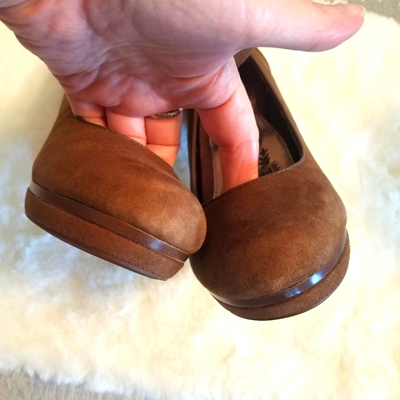 Heels Sofft Manhattan Suede Heels Brown Platform 9.5 M - Picture 5 of 9